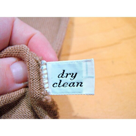 Vintage 80s Womens Pendleton Virgin Wool Pullover Turtleneck Sweater Beige L P - Picture 8 of 11